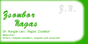 zsombor magas business card